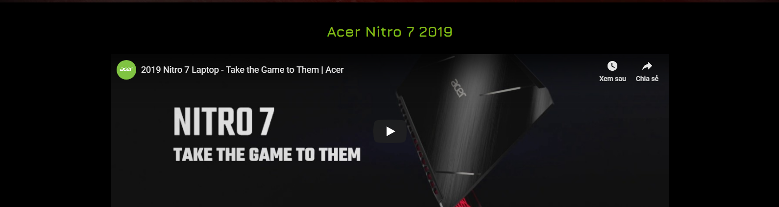 Laptop Gaming Acer Nitro 7-2
